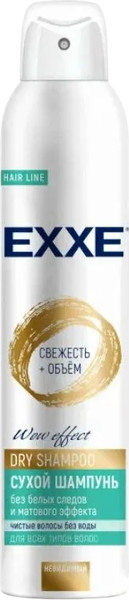 Изображение товара Сухой шампунь для волос Exxe Свежесть и объем (200мл)