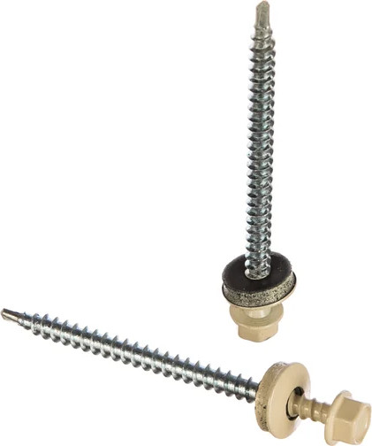 Изображение товара Саморез Daxmer Кровельный 4.8x70 (100шт, 1015 светлая слоновая кость)