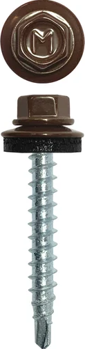 Изображение товара Саморез Daxmer Кровельный 4.8x70 (100шт, 8017 шоколадный/коричневый)