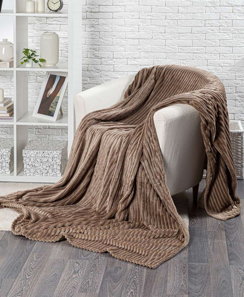 Изображение товара Плед Бояртекс Велсофт Страйп 17-1316 (Л) (150х200)