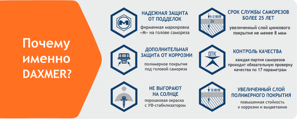 Изображение товара Саморез Daxmer Кровельный 5.5x25 (250шт, 8017 шоколадный/коричневый)