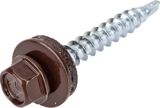 Изображение товара Саморез Daxmer Кровельный 4.8x35 (250шт, 8017 шоколадный/коричневый)