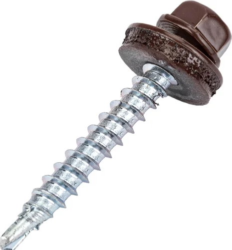 Изображение товара Саморез Daxmer Кровельный 4.8x35 (250шт, 8017 шоколадный/коричневый)