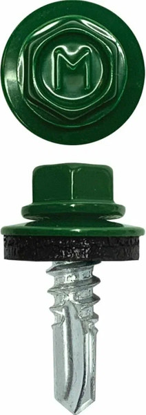 Изображение товара Саморез Daxmer Кровельный 5.5x19 (250шт, 6005 зеленый)