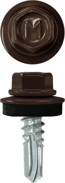 Изображение товара Саморез Daxmer Кровельный 5.5x19 (250шт, 8019 темно-коричневый)