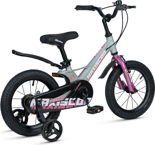 Изображение товара Детский велосипед Maxiscoo Space Стандарт Плюс 14 2025 / MSC-S1443 (серый жемчуг, разобран, в коробке)