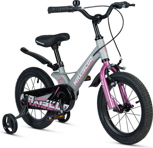Изображение товара Детский велосипед Maxiscoo Space Стандарт Плюс 14 2025 / MSC-S1443 (серый жемчуг, разобран, в коробке)