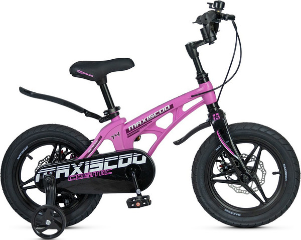 Изображение товара Детский велосипед Maxiscoo Cosmic Deluxe Plus 14 2025 / MSC-C1443D (розовый, разобранный, в коробке)