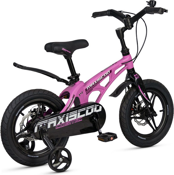 Изображение товара Детский велосипед Maxiscoo Cosmic Deluxe Plus 14 2025 / MSC-C1443D (розовый, разобранный, в коробке)