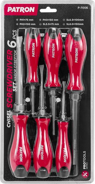 Изображение товара Набор отверток Patron P-7006 (64830)