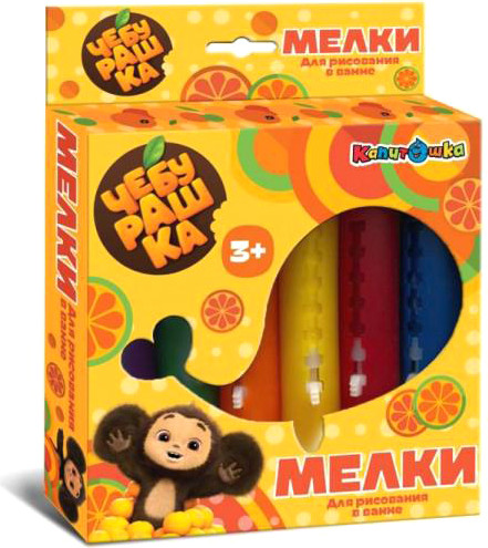 Изображение товара Мелки для рисования в ванной Капитошка Чебурашка / SEW-STAR04
