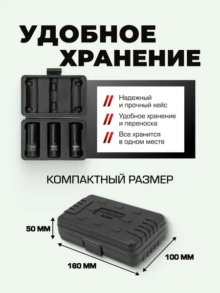 Изображение товара Набор головок слесарных Patron P-4032TH (64689)