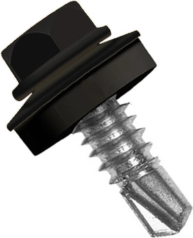 Изображение товара Саморез Daxmer Кровельный 5.5x25 (250шт, 9005 черный янтарь)