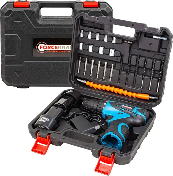 Изображение товара Аккумуляторная дрель-шуруповерт ForceKraft 64 834 / FK-CD6017