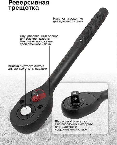 Изображение товара Универсальный набор инструментов ForceKraft FK-4122-9 (64664)