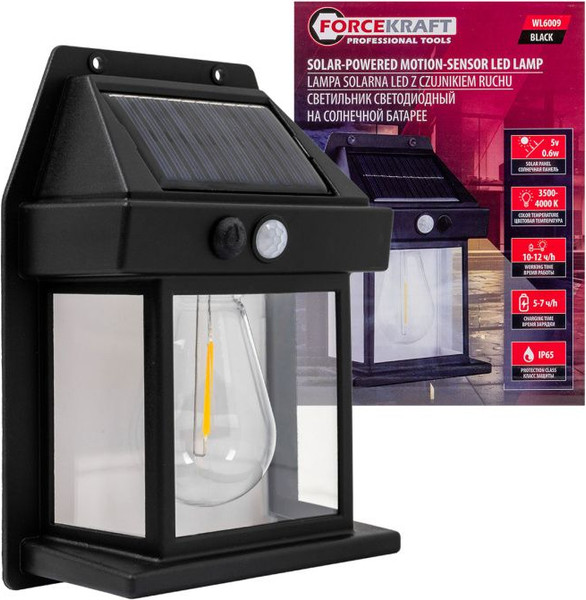 Изображение товара Набор бра уличных ForceKraft FK-WL6009 (62149), (10шт, черный)