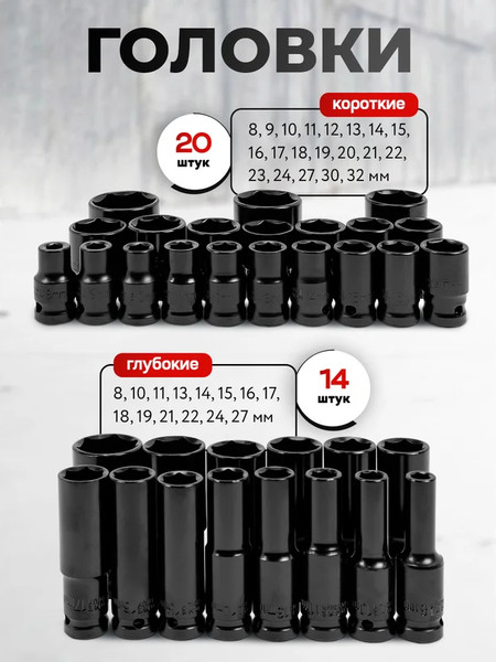 Изображение товара Набор головок слесарных ForceKraft FK-4359MPB (62297)