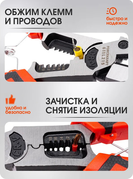 Изображение товара Плоскогубцы ForceKraft FK-611L215 (62323)