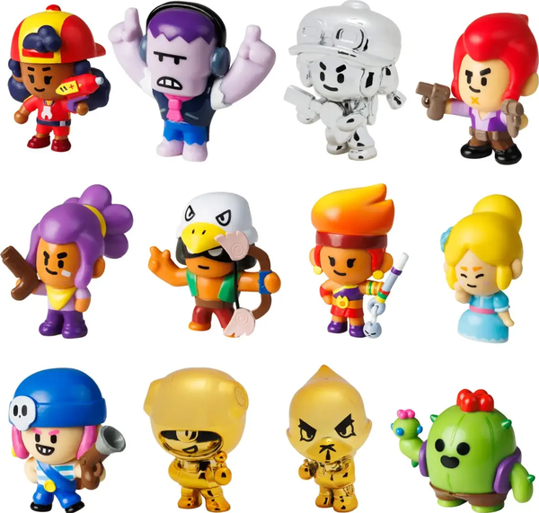 Изображение товара Набор фигурок коллекционных Brawl Stars Джесси, Леон и Кроу / BRW2080A