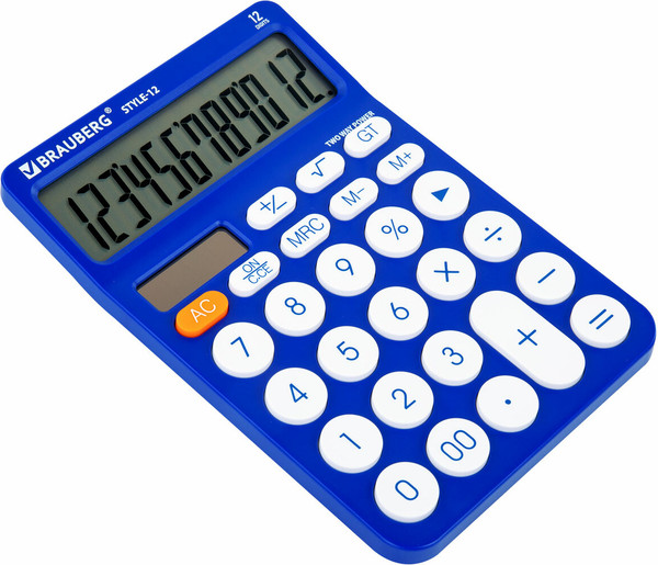 Изображение товара Калькулятор Brauberg Style 12-BL / 272966 (синий)