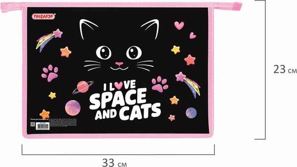 Изображение товара Папка для тетрадей Пифагор Dark Kitten / 273339