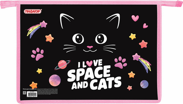 Изображение товара Папка для тетрадей Пифагор Dark Kitten / 273339