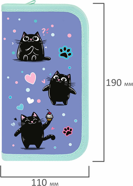 Изображение товара Пенал Пифагор Funny Cats / 273481