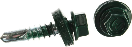 Изображение товара Саморез Daxmer Кровельный 5.5x25 (250шт, 6005 зеленый)
