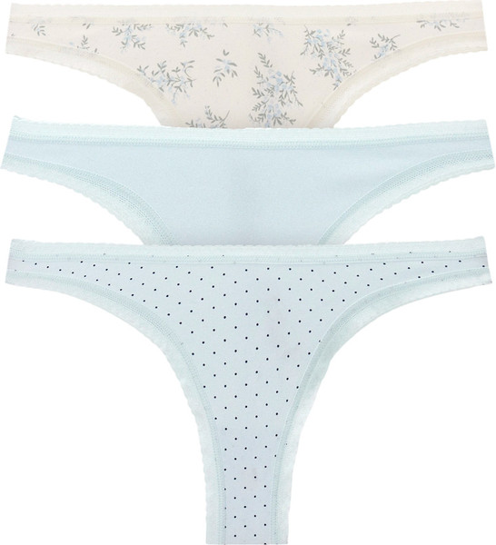 Изображение товара Комплект женских трусов Mark Formelle 412654-3 (р.106, цветочки с горошком на молочном)