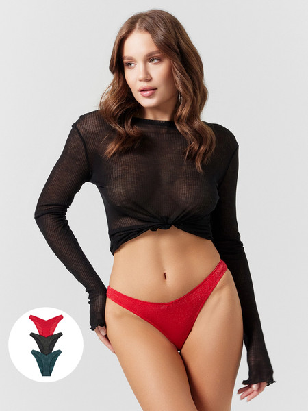 Изображение товара Комплект женских трусов Mark Formelle 412618-3 (р.90, красный)