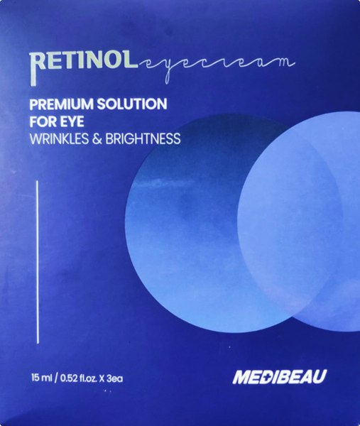 Изображение товара Крем для век Medibeau Premium Retinol Eye Cream с ретинолом (15млx3шт)