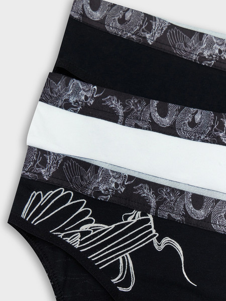 Изображение товара Комплект женских трусов Mark Formelle 412619-3 (р.106, тату на черном)