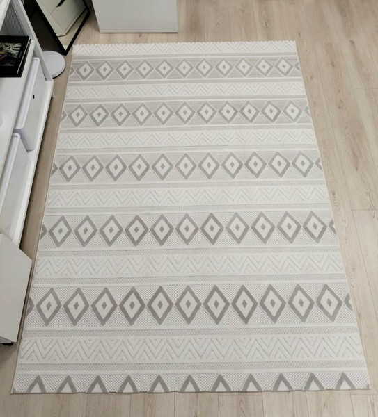 Изображение товара Ковер Radjab Carpet Сканди Сизаль Прямоугольник 10926C / 12249RK (3x4, Grii/Krem)