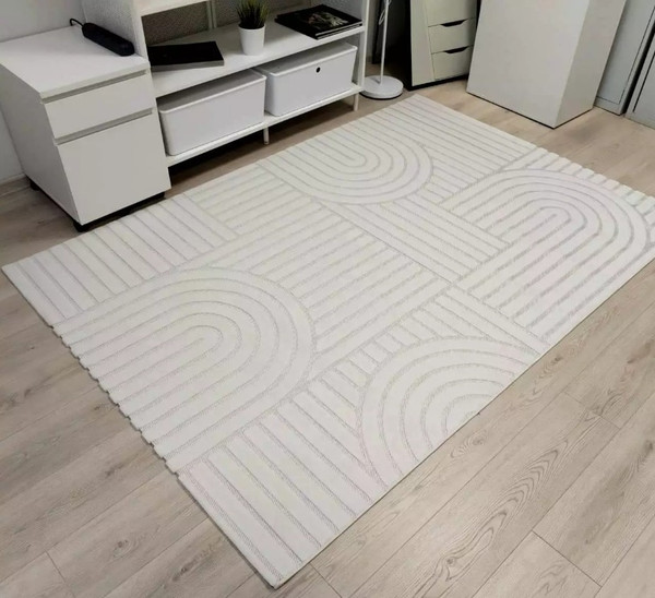 Изображение товара Ковер Radjab Carpet Сканди Сизаль Прямоугольник 10946A / 12268RK (1.6x3, Krem/Krem)