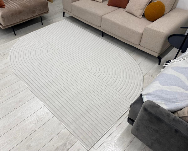 Изображение товара Коврик Radjab Carpet Сканди Сизаль Прямоугольник 10980A / 13054RK (0.8x1.5, Cream/Cream)