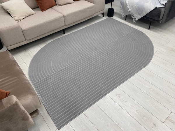 Изображение товара Коврик Radjab Carpet Сканди Сизаль Прямоугольник 10980A / 13060RK (0.8x1.5, Grey/Grey)
