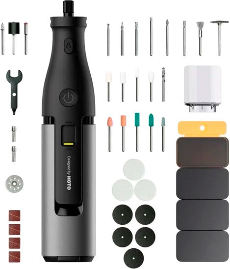 Изображение товара Гравер HOTO Professional Rotary Tool Kit 12V HFE0018GL (серый)