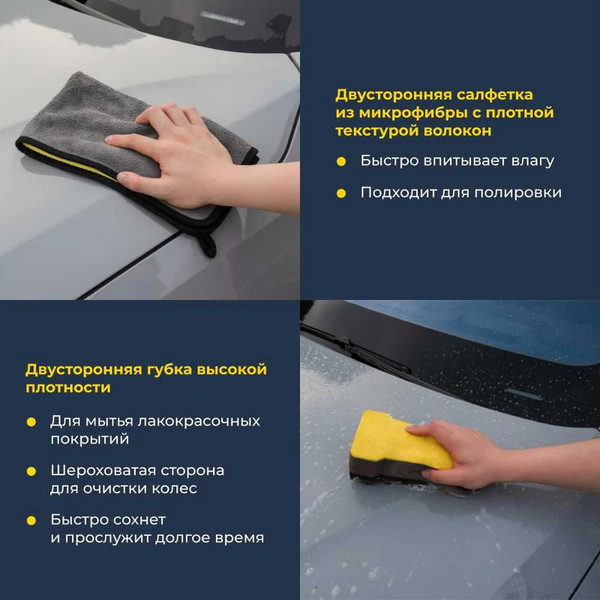 Изображение товара Набор для уборки HOTO Outdoor Wash Kit HTT0027GL (желтый)
