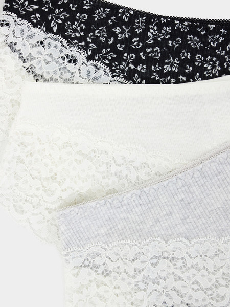 Изображение товара Комплект женских трусов Mark Formelle 412538-3 (р.98, листики на черном)