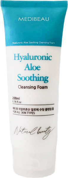 Изображение товара Пенка для умывания Medibeau Hyaluronic Aloe Soothing Cleasing Form с экстрактом алоэ (200мл)