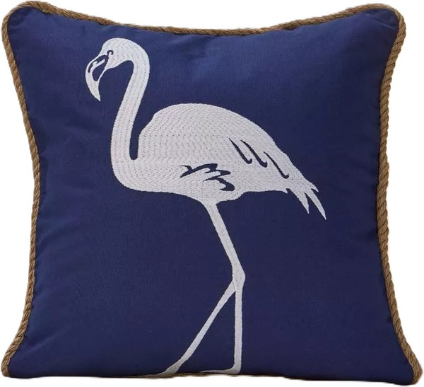 Изображение товара Чехол на подушку Arya Flamingo / 8680943255501 (белый/темно-синий)