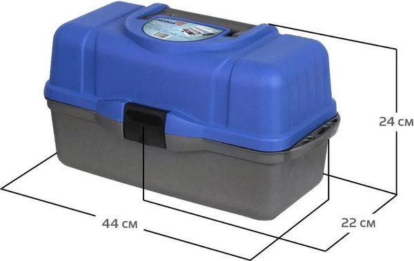 Изображение товара Ящик для инструментов Helios Трехполочный T-HS-3TTB-B (синий)