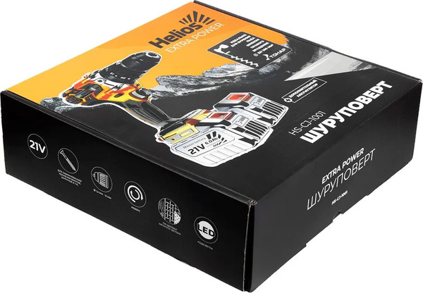 Изображение товара Аккумуляторная дрель-шуруповерт Helios 21V 6A 120 Нм / HS-CJ-1001