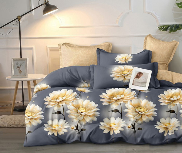 Изображение товара Комплект постельного белья Реноме Евро Оливковая коллекция. Простыня на резинке УУ 047 (поплин)