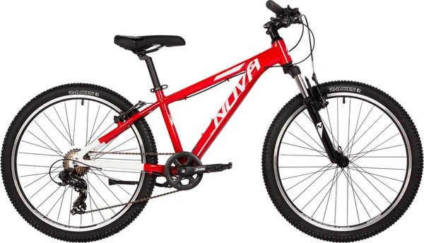 Изображение товара Велосипед Novatrack Extreme 24 / 24AHV.EXTREME.13RD5 (13, красный/белый, разобраный, в коробке)