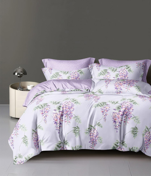 Изображение товара Комплект постельного белья Реноме Евро Оливковая коллекция. Простыня на резинке УУ 6854 (поплин)