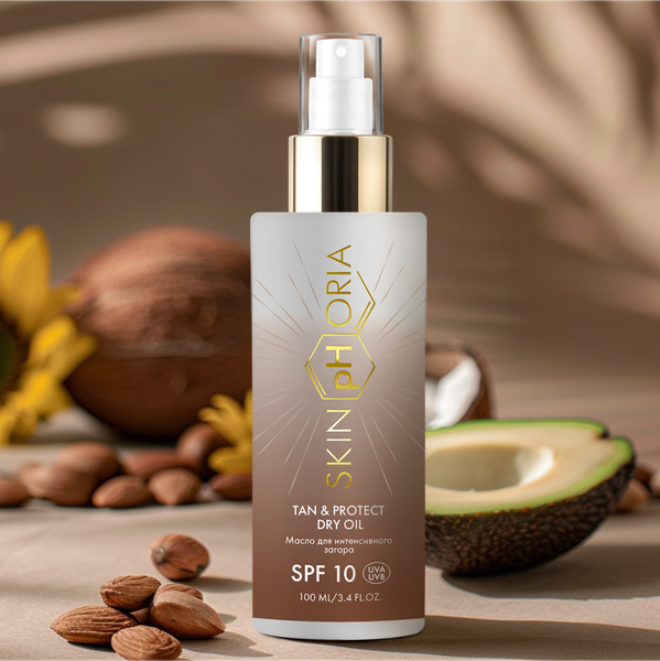 Изображение товара Масло для загара SkinpHoria Tan & Protect Dry Oil SPF 10 (100мл)