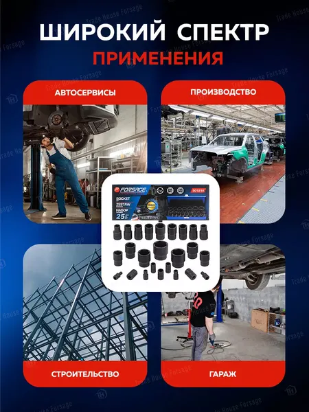 Изображение товара Набор головок слесарных Forsage 59 041 / F-50121K