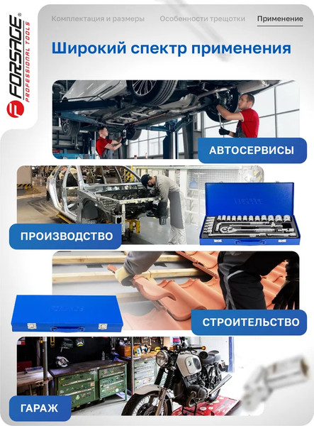 Изображение товара Универсальный набор инструментов Forsage F-4245B-5 (57880)