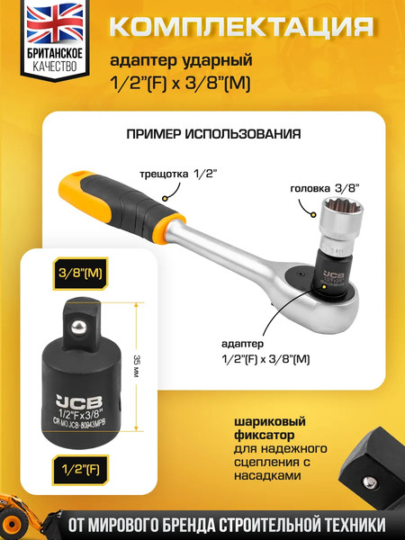 Изображение товара Набор адаптеров слесарных JCB 4089MPB (61069)